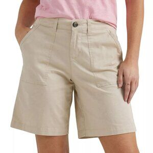 Women's Lee® Ultra Lux Comfort Flex to Go Utility Short Color: Greige Size: 16